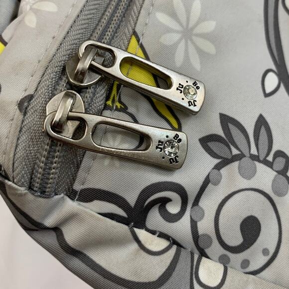 JuJuBe Diaper Bag Gray Yellow Chick Grey Bird Trees 13 Compartments Changing Mat - Picture 7 of 16